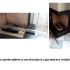 Braciere a gas da incasso 30x14 con telecomando